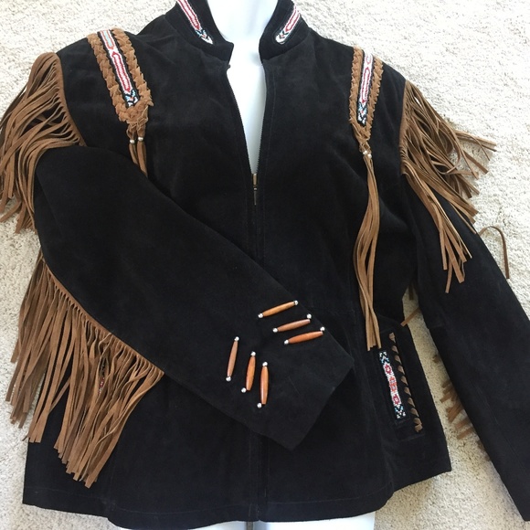T4 West Ladies Suede Fringed Jacket - Picture 5 of 7